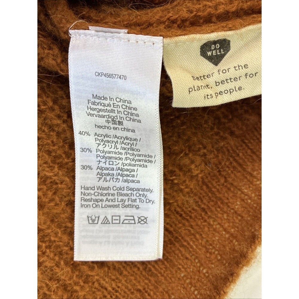 Madewell Bellaire Alpaca Blend Cardigan Sweater Small Golden Pecan Quiet Luxury - Picture 4 of 8